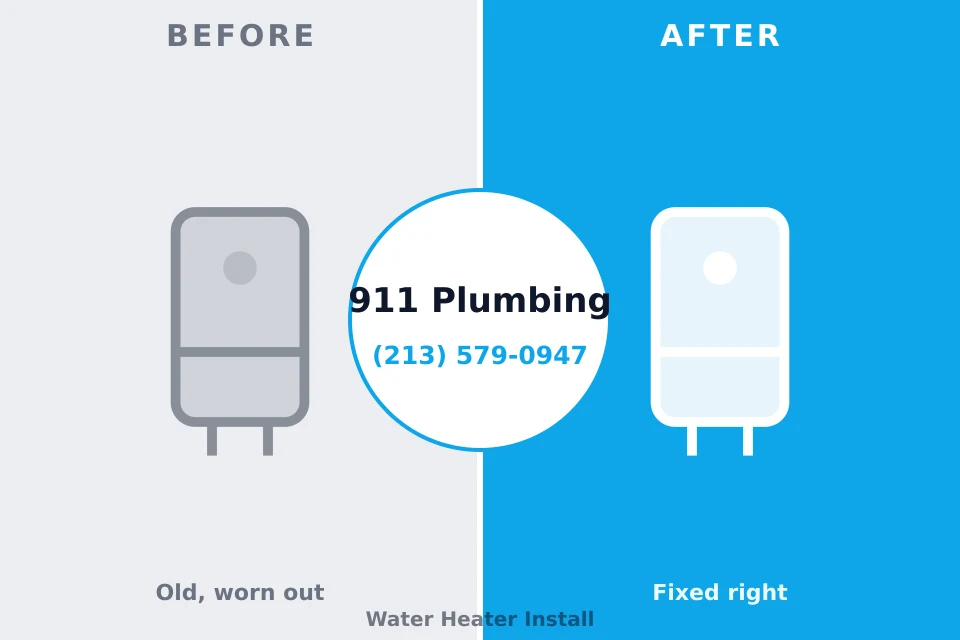 Before and after: plumbing repair Lake Ripley, WI